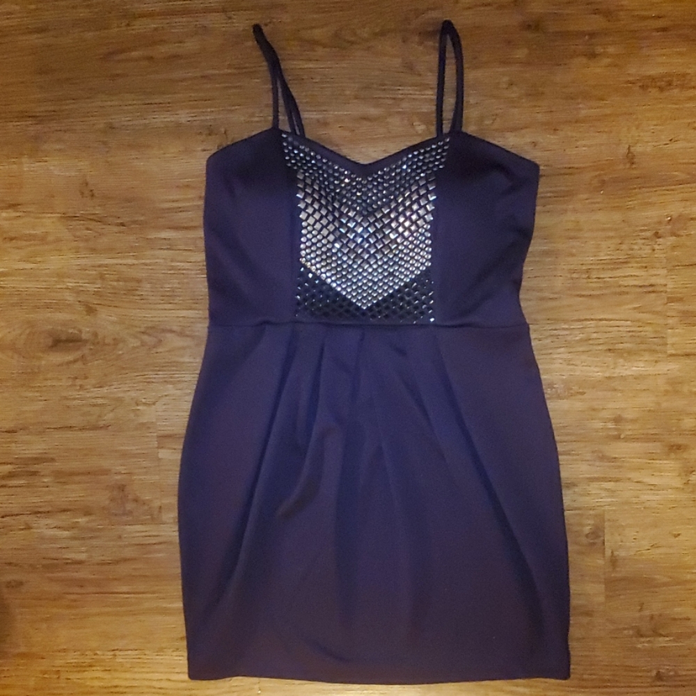 Purple Shirt or dress w/ chevron sequin center